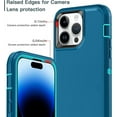 thumbnail image 4 of Entronix Heavy Duty Case Designed for IPhone 14 Pro Shockproof Triple Layer Rugged Case, (Teal), 4 of 7