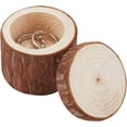 thumbnail image 1 of Caja de madera para guardar anillos de boda, caja rústica para guardar anillos de ceremonia, caja de madera para guardar joyas, 1 of 9