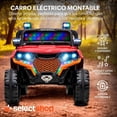 thumbnail image 3 of Carro Estilo Maverick Camioneta Off-Road Electrico Montable para Niños Carrito de Control Remoto y Manejo Directo con Luces Estereo y Pedales Funcionales con Control Remoto (Rojo), 3 of 7