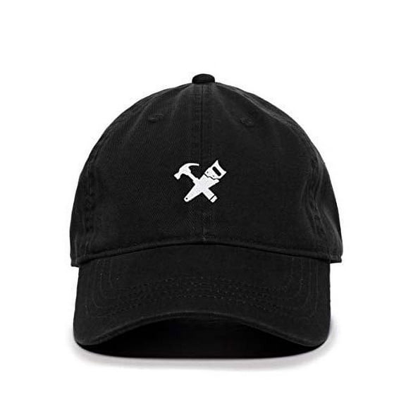 Tech Design Carpenter Baseball Cap Embroidered Cotton Adjustable Dad Hat Black