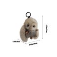 DIDADIDAPENG Cute Simulation Mink Big Ears Rabbit Car Keychain Pendant