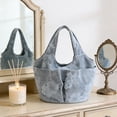 thumbnail image 6 of Embroidered Women's Handbag with Multiple Storage Pockets, Mother's Day Gift for Mom Top Handle Bag for Daily Commute Shopping, Blue, 6 of 6