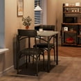 thumbnail image 2 of Dining Table Set for 2,3 Piece Dining Room Table Set,Kitchen Table and Chairs for 2 with UpholsteRed Chairs,Square Kitchen Table Set for Small Space,Apartment,Studio,Cement ash, 2 of 7