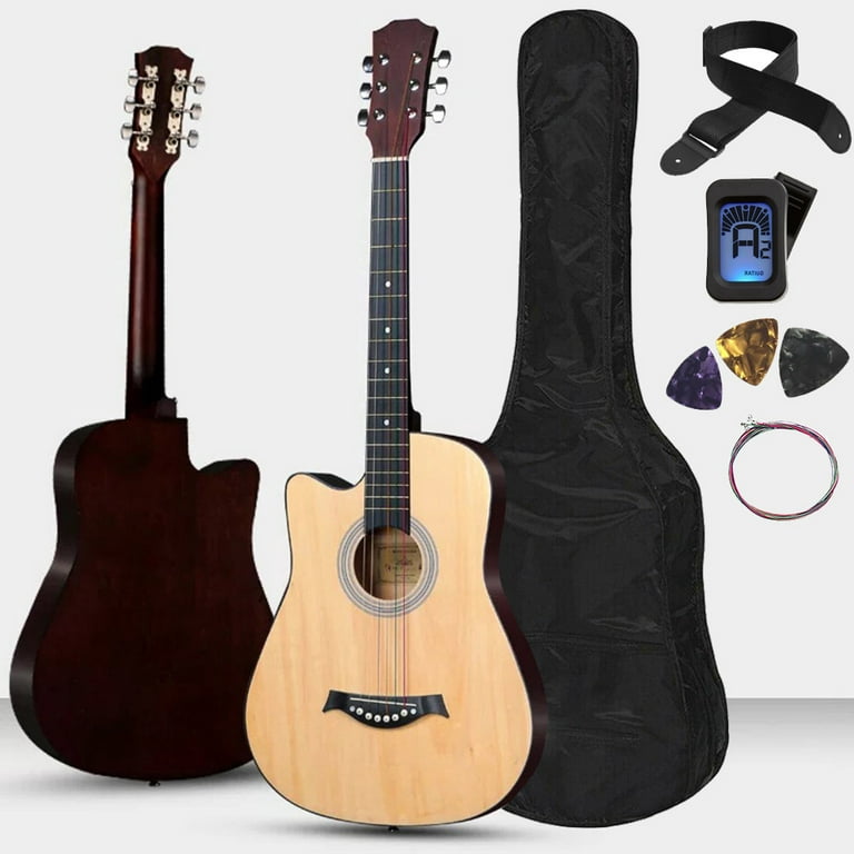 Intern INT-38C Right hand Acoustic Guitar Kit, With Bag, Strings