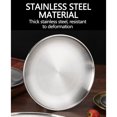 thumbnail image 3 of Fnochy Toddlers Kids Stainless Steel Plates, Durable Metal 304 Feeding 10.24 in Dishes for Serving/Snack/Camping, No Plastic and Dishwasher Safe (silvery), 3 of 9