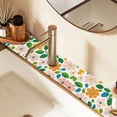 thumbnail image 2 of Yayeee Faucet Mat for Kitchen Sink 14.7" Diatomite Long Splash Guard Pad, Retro Orange Floral, 2 of 7