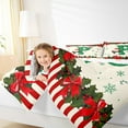 thumbnail image 5 of Homewish Letter P Monogrammed Full Size Comforter Sets,Merry Christmas Bedding Comforter Set,Xmas Flower Red Bowtie Bedding Sets For Kids,Microfiber Room Decorative Reversible,3-Piece, 5 of 9