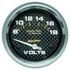 AUTO METER 4891 2-5/8IN VOLTMETER, 8-18V, SSE, CARBON FIBER