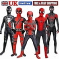 thumbnail image 1 of Spiderman Super Kids Hero Boys Venom Costume Cosplay Fancy Dress Jumps, 1 of 1
