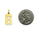 thumbnail image 2 of 14K Gold Medium Polished Number 6 Charm Pendant Jewelry, 2 of 5