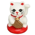 thumbnail image 2 of DEWIN Fortune Cat, Lucky Cat Ornaments Resin Waving Lucky Cat Japanese for Table Restaurant Decoration(PPJAP-06 White), 2 of 8