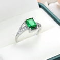 thumbnail image 3 of Purple/Green Princess Cut AAA CZ Band Women's 925 Silver Engagement Ring Sz 6-10, 3 of 9