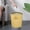 Yellow#2, variant on Plastic Bathroom Trash Can | Large Capacity Contactless Waste Bin | Slim Design | Yellow or Purple | Space-Saving Garbage Container | 28x23x23cm | 1-Pack