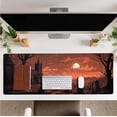 thumbnail image 3 of Dark Fantasy Castle XL Extended Large Gaming Desk Pad Mousepad, Castle Computer Laptop Keyboard and Mouse Mat, Office Desk Decor Mousepad Deskmat with Stitched Edges Mat, 3 of 6