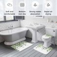 thumbnail image 6 of Green Eucalyptus Bathroom Rugs Set Leaves Watercolor Plants Farmhouse Non Slip Absorbent Soft Bath Mats 3 Piece Set with Bathroom Rug, U-Shaped Floor Mat, Toilet Seat Cover Small Size, 6 of 9