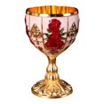 thumbnail image 1 of Copa de vino Copa De Vino Copa En Relieve De Vino Copa Elegante Vasos De Vidrio Oro Rojo Rojo dorado Magideal Copa de vino, 1 of 6