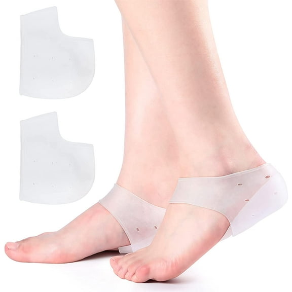 Invisible Height Increase Insole Heel Lift Insole Invisible Foot Reinforcer Non-Slip Heightening Socks Invisible Heightening Insoles for Men and Women (2 cm)