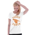 thumbnail image 3 of Veggie Power Cute Vegetarian Fighter Womens Slim Fit Graphic Tee Brisco Brands M, 3 of 5