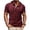Red, variant on WAYUTE Mens Short Sleeve Hooded Shirt Button Front Drawstring Casual Solid Color Textured Tee Casual T-Shirts for Man,M