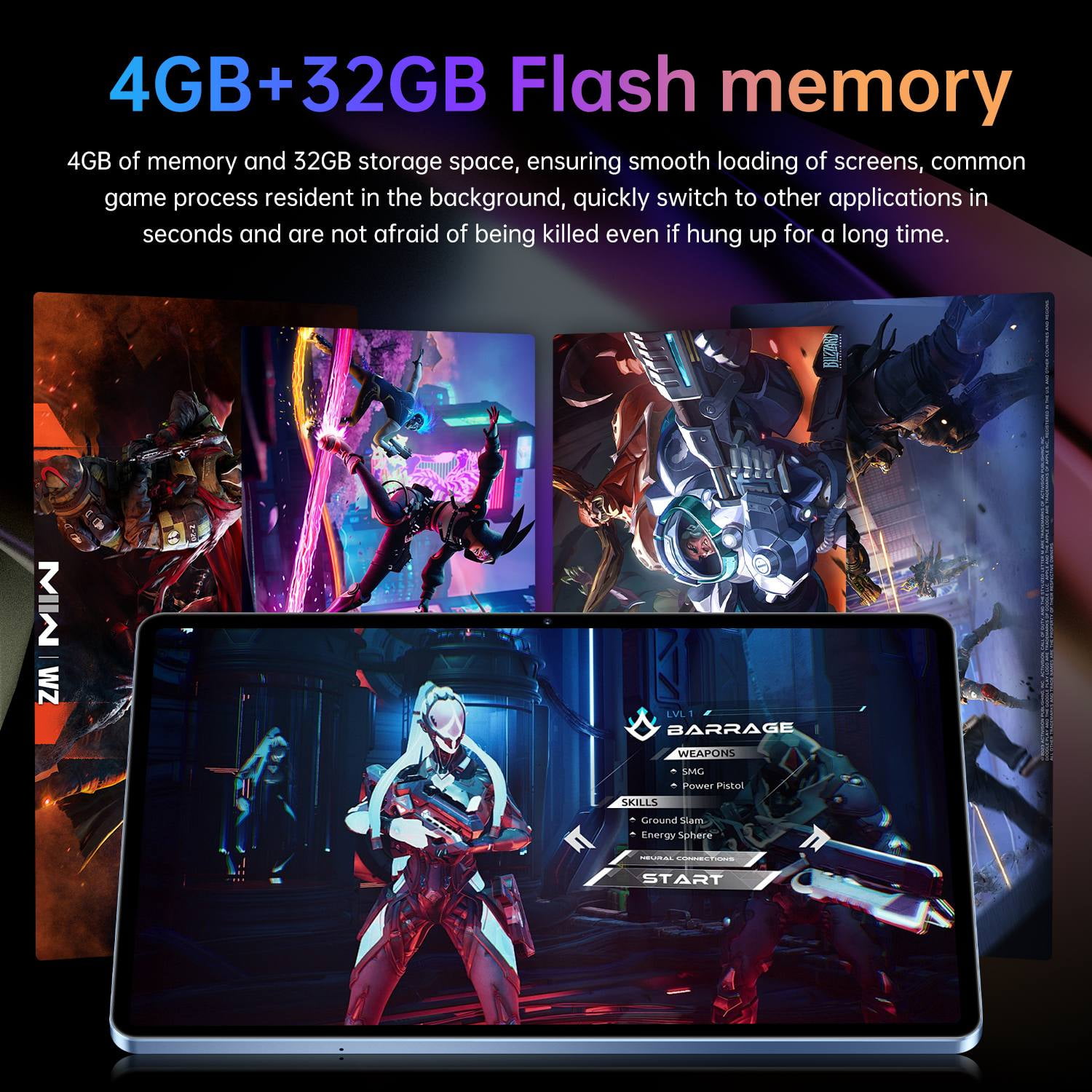 10.1 inch Android 14 Tablets, Quad Core Processor (2+2) 4GB RAM 32GB ROM Tablet, CHYCET 1TB Expandable Tablet PC, 4000mAh Battery, 1280*800 IPS Display, WiFi & Bluetooth Enabled Tab -Pad 16 Pro