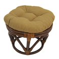 thumbnail image 1 of Rattan Ottoman with Outdoor Fabric Cushion -Wheat, 1 of 1