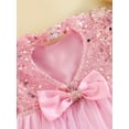 thumbnail image 6 of Bagilaanoe Toddler Baby Girl Party Dress Sequined Short Sleeve A-line Princess Dresses 12M 18M 24M 3T 4T 5T Kids Casual Swing Sundress, 6 of 8