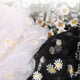 thumbnail image 4 of 5,5 yardas de tela de encaje para coser, bordado de margaritas, malla de tul con ribete Negro, 4 of 6