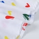 thumbnail image 4 of Vestido lencero con estampado de arcoíris y corazones dulces sin mangas para niñas pequeñas, 4 of 8