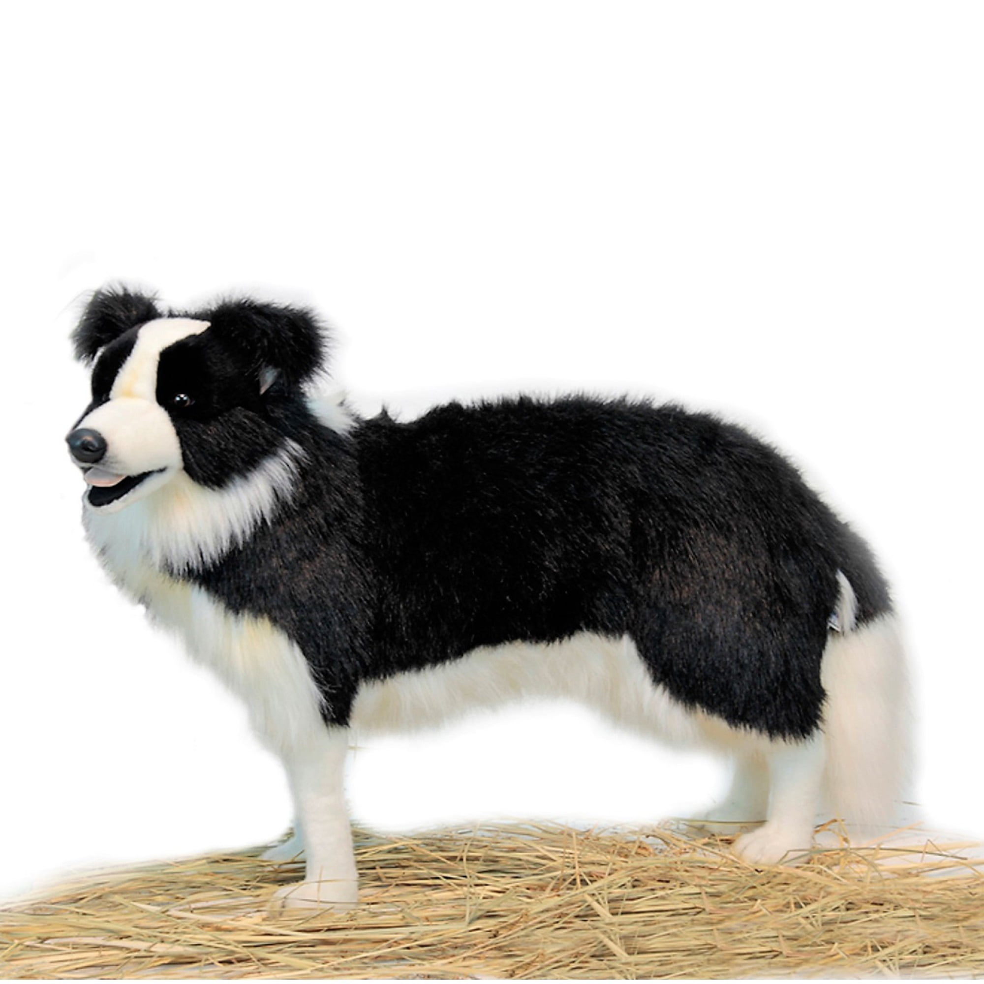 Realistic Border Collie Plush Toy Lifelike Shepherd Simulation Dog Model Mini 