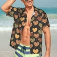 thumbnail image 5 of Lsque Heart pattern Hawaiian Shirt for Men, Unisex Summer Beach Casual Short Sleeve Button Down Shirts-Medium, 5 of 9
