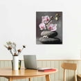 thumbnail image 3 of JEUXUS  Pink Orchids and Zen Stones D cor Orchid Canvas Wall Art Flowers Spa Pictures Artwork Zen Wall Art Stretched and Framed Floral Wall Art Ready to Hang for Bedrooms Dining Areas, 3 of 5