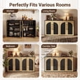 thumbnail image 5 of YDN Modern Fluted Sideboard Storage Cabinet - 55" Wooden Arched Doors Buffet Cabinet with Storage & Adjustable Shelves, Credenza Kitchen Storage Cabinet for Living Room, Entryway - Elegant Finish, 5 of 16
