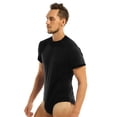 thumbnail image 4 of Ropa de hombre para adultos, peleles de una pieza para bebés, lencería, ropa de fiesta para discoteca, camiseta de manga corta con entrepierna a presión, mono, pijama, 4 of 5