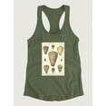 thumbnail image 3 of Cone Shells. Racerback Tank Women -Denis Diderot Designs, Female Medium, 3 of 4