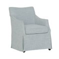 thumbnail image 5 of Dining Chairs London Upholstered Skirted Dining Arm Chair with Hidden Casters Light Blue,Dining Room Seating, 5 of 12