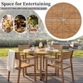 thumbnail image 5 of Jopath 5-Piece Patio Dining Set with 4 Acacia Wood Chairs,47.2" Round Dining Table with Slatted Design for Patios, Gardens, Poolsides and Lawn Areas & Indoor Natural, 5 of 9