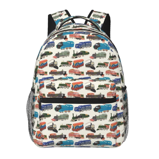 Disketp Train Mochila Estampada para Hombre y Mujer – Mochila Ligera Clásica con Múltiples Bolsillos para Universidad, Trabajo y Viajes-One Size
