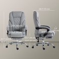 thumbnail image 2 of Grey Massage Office Chair with Footrest | Reclining Computer Desk Chair - Adjustable Height & Vibration | Home & Office Use, 2 of 7