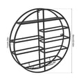 thumbnail image 4 of ToppiJoy Wall Mounted Round Wine Rack, Metal Wine Shelf with Glass Holder, Floating Wine Display Rack for Home Bar Kitchen (Black), 4 of 11