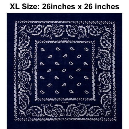 Navy Paisley Design XL 26 X 26 Cotton Scarf Bandana