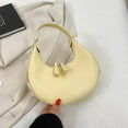 thumbnail image 1 of Half Moon Commute Bag Fashion Underarm Hobo Bag Solid Color for Weekend Vacation, 1 of 8