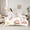 White Pink, variant on jejeloiu Cute Rabbit Zebra Twin Bedding Sets,7-Piece,Kawaii Zoo Animal Bedding Comforter Set,Cartoon Geometric Grid Sheet Sets For Children,Lightweight Bedroom Decor Reversible