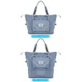 thumbnail image 6 of Spencer Large Travel Tote Bag, Waterproof Expandable Duffel Gym Tote Bag, Weekender Carry on Overnight Bags for Women and Men with Trolley Sleeve Wet Pocket, Travel Duffel Bag, Blue, 6 of 10