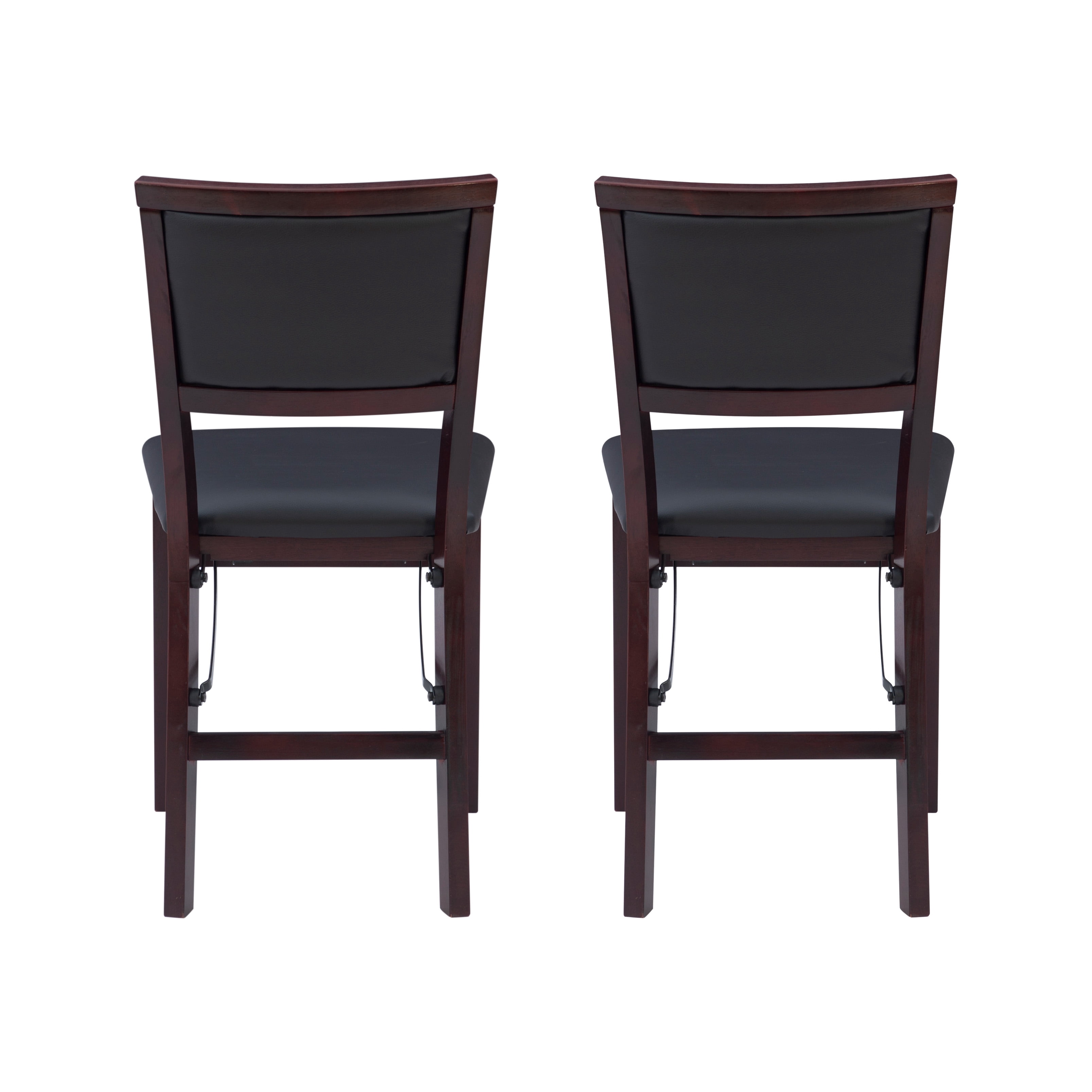 Linon Kristle Indoor Folding Dining Chair, Set of 2, Espresso/Dark Brown