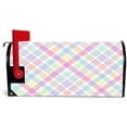 thumbnail image 2 of Coolnut Mailbox Covers, Magnetic Standard Size Rainbow Plaid Pattern Seasonal Mail Wraps for Home Outdoor Decor, 20.7"x18.03", 2 of 5