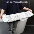 thumbnail image 4 of Étagère de Bain Extensible de Stockage, Étagère de Bain Extensible Rétractable Organiser Drain Blanc Multi Usage pour les Toilettes, 4 of 8
