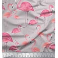 thumbnail image 1 of Soimoi Rayon Fabric Flamingo Bird Decor Fabric Printed Yard 56 Inch Wide, 1 of 3