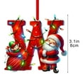 thumbnail image 2 of Colgante acrílico para árbol de Navidad | Adorno con inicial de 26 letras para decoración navideña | Regalo familiar personalizado para fiestas navideñas | Decoración para el árbol del hogar, 2 of 5