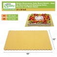 thumbnail image 2 of Gold Rectangular Cake Board Sheets 12"x18" - Premium Cake Drums for Baking, Cake Decorating, Dessert Packaging Display - Sturdy & Elegant for Bakeries, Pastry Shops, Weddings, Parties, Events (40), 2 of 4