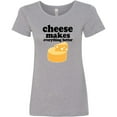 thumbnail image 3 of Inktastic Cheese Makes Everything Better Women's T-Shirt, 3 of 5